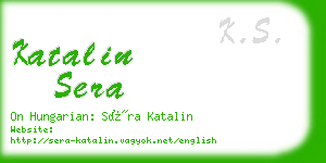 katalin sera business card
